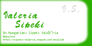 valeria sipeki business card